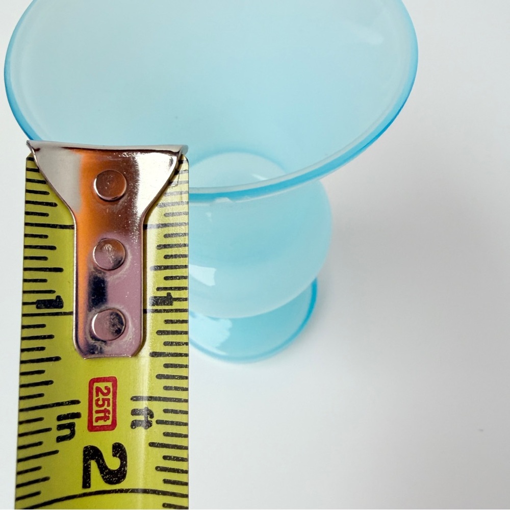 VTG Czech Czechoslovakia Cased Glass Bud Vase Blue 5 1/4” - Picture 5 of 10